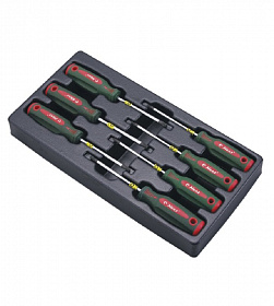 На сайте Трейдимпорт можно недорого купить Ложемент отвертки TORX, 7шт Hans TT-17. 